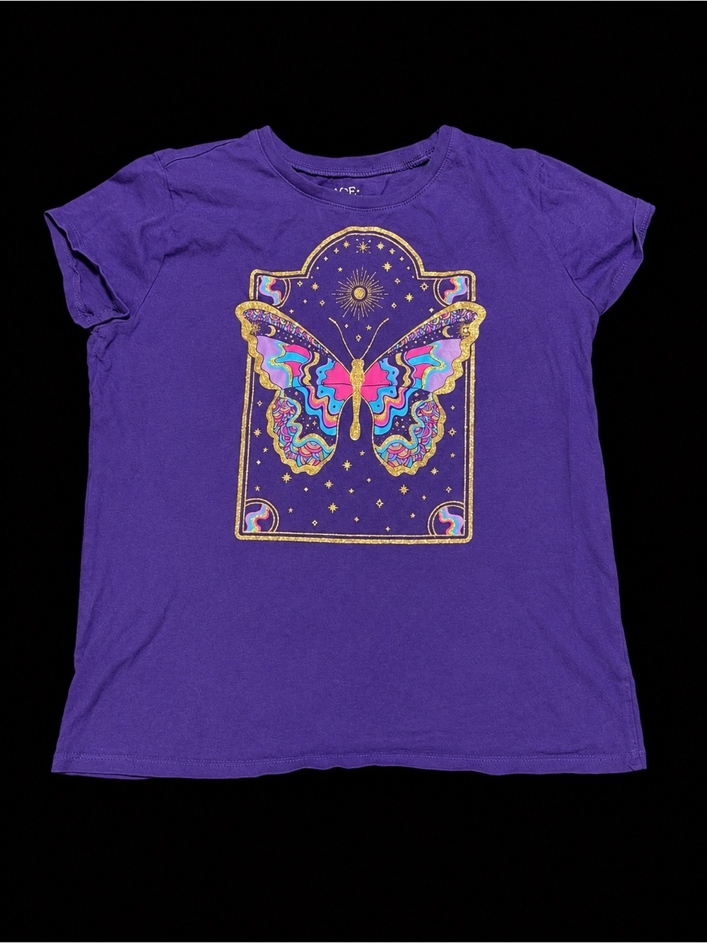 The Children’s Place Purple Butterfly Graphic Tee Girls L 10/12